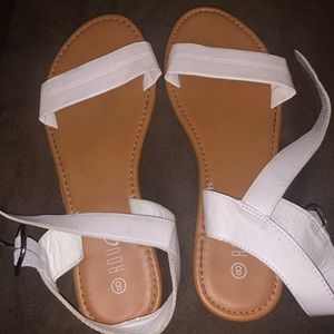 White sandals
